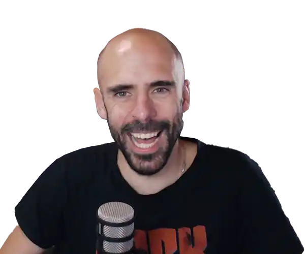 Álvaro torres haciendo un podcast